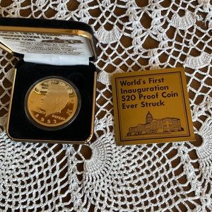 William Clinton Inauguration $20 proof coin 1993